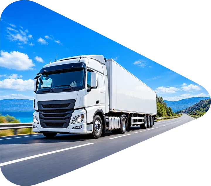 Truck carrying cargo on a highway across the GCC