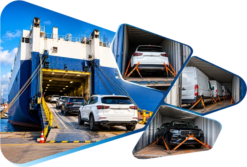 Vehicles & RoRo cargo – Cars and vans lashed and secured in containers – Belsped Shipping